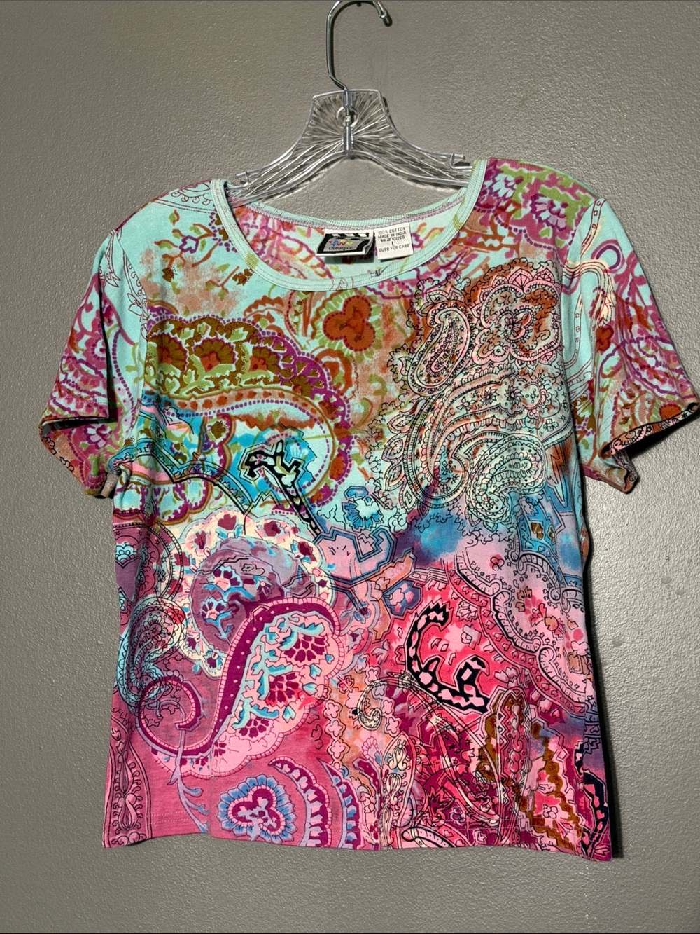 Vintage Take Two Clothing Co Large Paisley Wearable Art Embellished